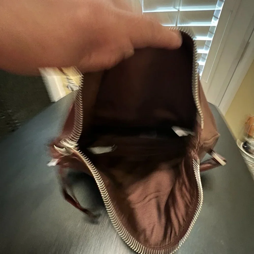 Kooba Hobo Brown Pebbled Leather Slouchy Fold Over Shoulder Bag